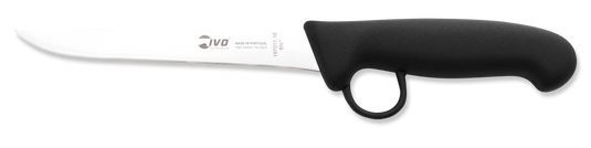 IVO® SafetyGrip Black Boning Knife with Ring Grip