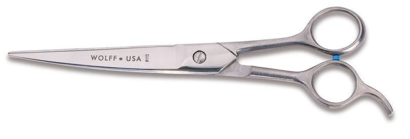 Load image into Gallery viewer, Wolff 8.5" Filipino Style Grooming Shears with Bent Handles and Curved Blades
