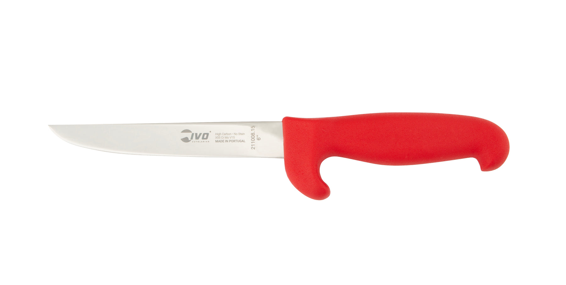 Cuchillo para deshuesar rojo IVO SafetyGrip de 6"