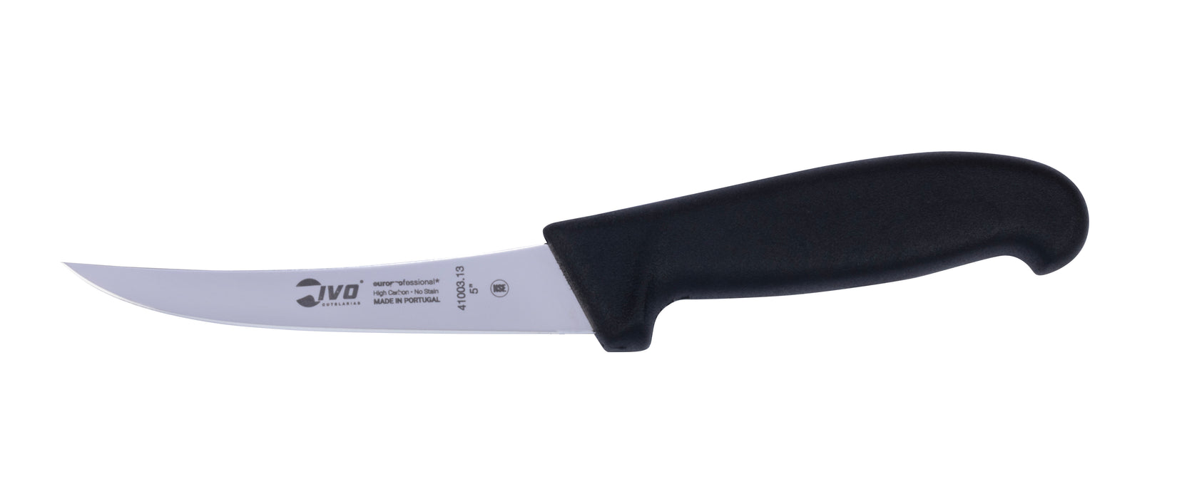 IVO EuroProfessional 5" Black Semi Flex Curved Boning Knife
