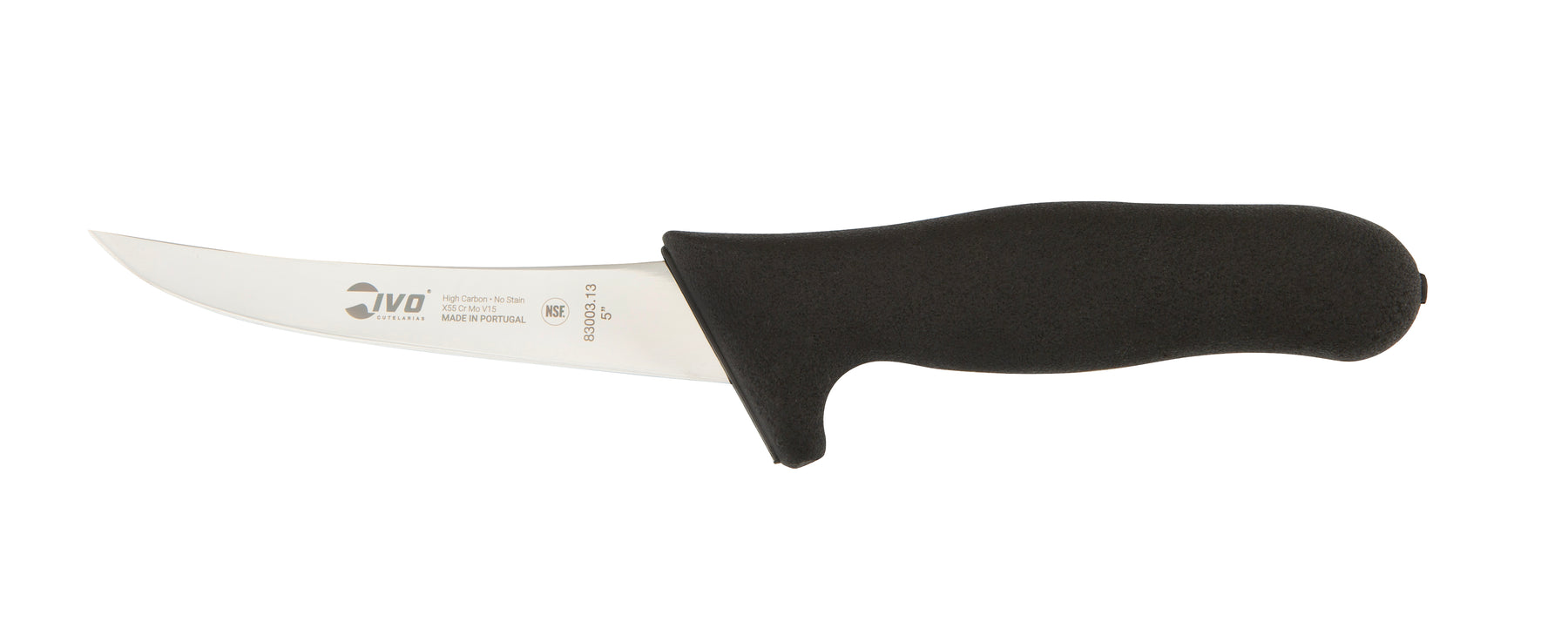 IVO ERGODUO 5" Black Semi Flex Curved Boning Knife