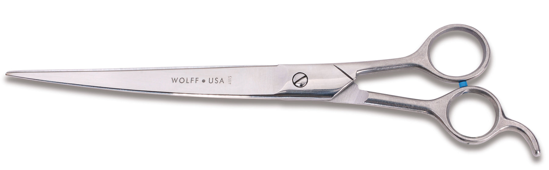 Wolff 10" Fillipino Style Grooming Shears with Bent Handles and Curved Blades