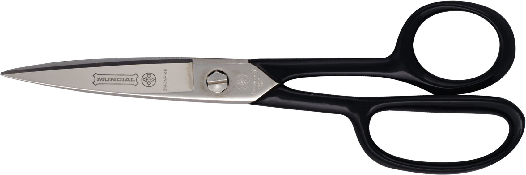 Mundial 8" All Metal Straight Shear with a Coated Handle
